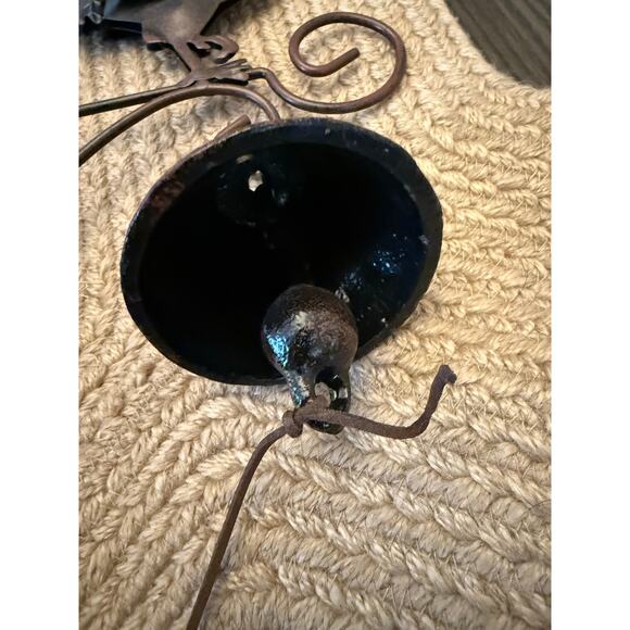 Solid Cast Iron Echoing Bell with Large Rooster on Top - Picture 7 of 8